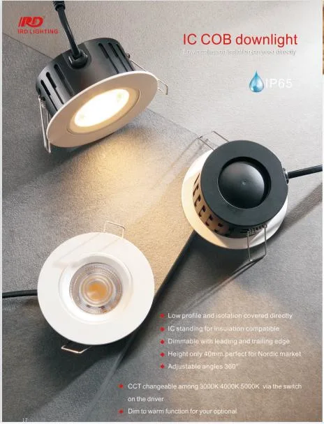 Free Sample LED 6W Triac Dimmable Indoor Lighting Spotlight COB Downlight