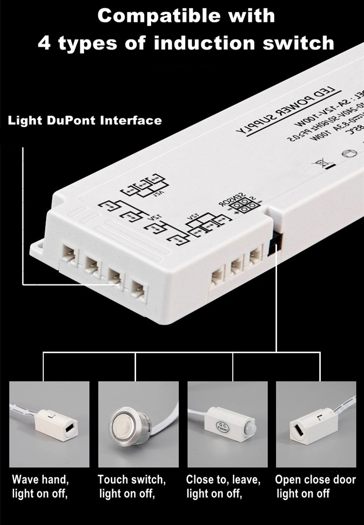 Cabinet Light Strip 24V Motion Sensor Power Supply for LED TV